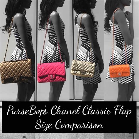 chanel classic flap sizes|chanel classic flap size comparison.